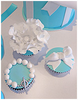 Tiffany & Co Cupcakes with a wedding ring